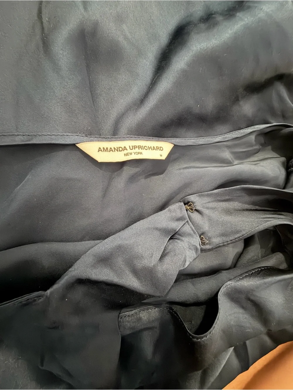 Amanda Uprichard Navy Satin Halter Mini Dress - Picture 5 of 5